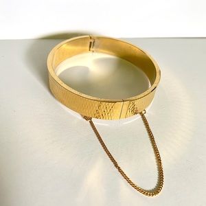 Gold Hinged Cuff Bracelet